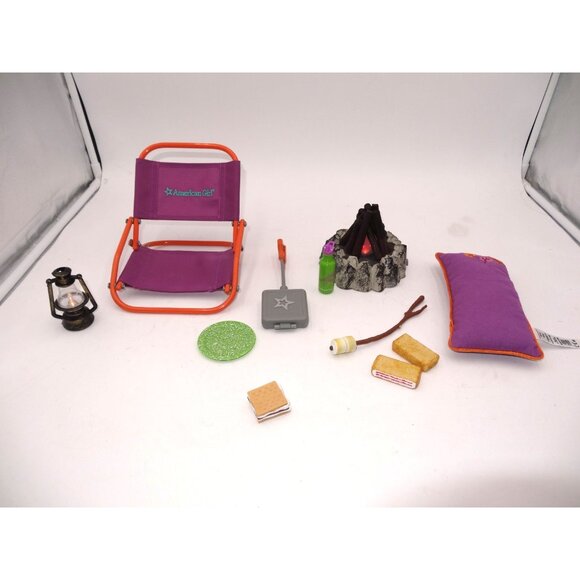 American Girl Truly Me 18" Doll Adventure Tent Retired Tent Fire Pit Lantern Ch - Picture 3 of 16